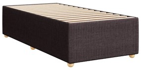 vidaXL Κρεβάτι Boxspring με Στρώμα Σκούρο Καφέ 90x190 εκ. Υφασμάτινο