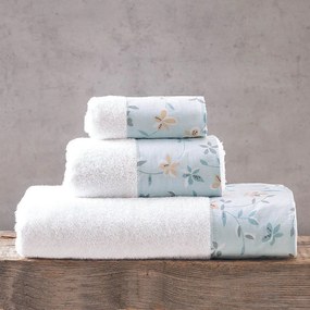 Πετσέτες Carlin Σε Κουτί (Σετ 3τμχ) Blue Ρυθμός Towels Set 70x140cm 100% Βαμβάκι