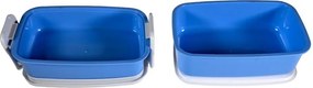 Φαγητοδοχείο δύο επιπέδων μπλε 15x9x9εκ.