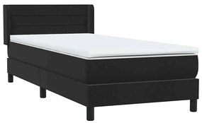 vidaXL Box Spring Κρεβάτι με στρώμα Μαύρο 100x210 cm Βελούδινο