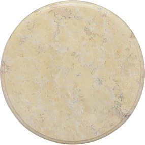 vidaXL Επιφάνεια Τραπεζιού Κρεμ Ø40 x 2,5 εκ. Μαρμάρινη