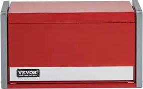 VEVOR Tool Box 8.6-inch Portable Metal Tool Box 3 Drawers Tool Organizer Red