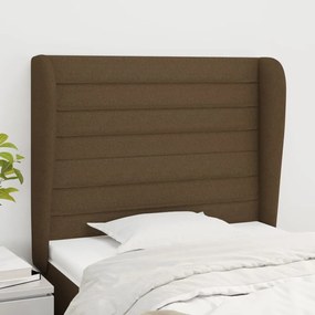 Κεφαλάρι με Πτερύγια Σκούρο Καφέ 83x23x118/128 εκ. Υφασμάτινο 3118073
