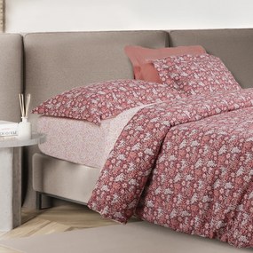 Σετ Παπλωματοθήκη Polycotton Μονή 160x240εκ. Casual 5433 Bordeaux-Nude Das Home