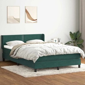 BOX SPRING ΚΡΕΒΑΤΙ ΜΕ ΣΤΡΩΜΑ ΣΚΟΥΡΟ ΠΡΑΣΙΝΟ 140X220CM ΒΕΛΟΥΔΙΝΟ 3318072