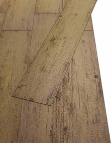 vidaXL Πλάκες Δαπέδου 18 pcs Καρυδιά Καφέ 5,26 τ.μ. PVC