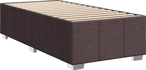 vidaXL Κρεβάτι box spring με στρώμα Σκούρο Καφέ 90 x 200 cm Ύφασμα