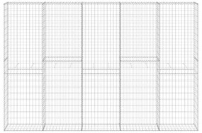 vidaXL Συρματοκιβώτιο Τοίχος 300x30x200 εκ. Γαλβαν.Χάλυβας + Καλύμματα