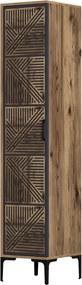 Μονοφυλλη Ντουλαπα Καρυδια/Ανθρακι SOLANO 47.5x40x201.4