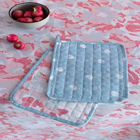 Πιάστρες Κουζίνας TAT13-TAT14 (Σετ 2τμχ) Blue-Pink Palamaiki Cotton-Polyester