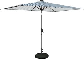 vidaXL Ομπρέλα Κήπου με LED Φώτα και Βάση 200 x 300 cm Πολυεστέρας