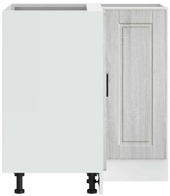 vidaXL Γωνιακό ντουλάπι βάσης κουζίνας Porto Γκρι Sonoma Επεξ. Ξύλο