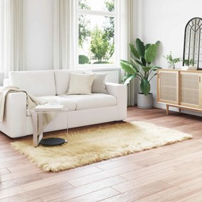 vidaXL Χαλί από τεχνητό πρόβειο δέρμα TAFALLA Κρεμ 100 x 200 cm