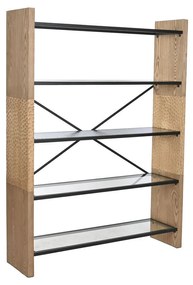 Ράφια Home ESPRIT Μέταλλο Κρυστάλλινο ξύλο ελάτου 120 x 31 x 158 cm