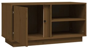 vidaXL Έπιπλο Τηλεόρασης Καφέ Μελί 80x35x40,5 εκ από Μασίφ Ξύλο Πεύκου