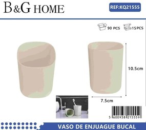 Θήκες οδοντόβουρτσας πλαστικές σε σετ 5Χ - Beige - 21555