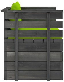 vidaXL Πολυθρόνα Κήπου από Ξύλο Πεύκου με Μαξιλάρια