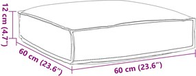 vidaXL Μαξιλάρι Taupe 60 x 60 x 12 cm Ύφασμα Όξφορντ