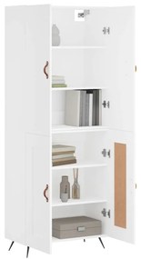 vidaXL Ντουλάπι Λευκό 69,5x34x180 εκ. από Επεξεργασμένο Ξύλο