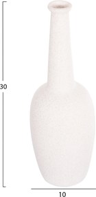 ΕΠΙΤΡΑΠΕΖΙΟ ΚΕΡΑΜΙΚΟ ΔΙΑΚΟΣΜΗΤΙΚΟ ELENDIL HM4592.01 ΥΠΟΛΕΥΚΟ ΚΡΥΣΤΑΛΛΙΚΟ Φ10x30Υ εκ