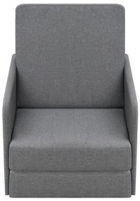 vidaXL Πολυθρόνα-Κρεβάτι Ανοιχτό Γκρι Υφασμάτινη