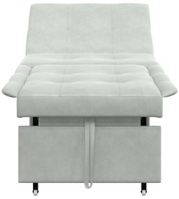 vidaXL Κρεβάτι καναπές Ανοιχτό γκρι 194 x 67 x 82 εκ Βελούδο