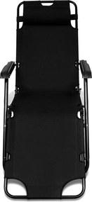 vidaXL Καρέκλα Κήπου Μαύρο ύφασμα