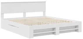 vidaXL Σκελετός Κρεβατιού Λευκό 180 x 200 cm Επεξεργασμένο ξύλο