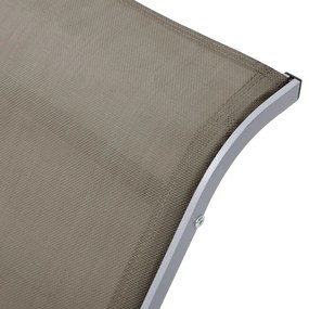 vidaXL Ξαπλώστρα Taupe από Textilene και Αλουμίνιο