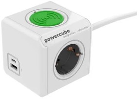 Πολύπριζο 4 θέσεων & 1xUSB/1xUSB-C με ασύρματο φορτιστή - Γκρι - 11092/DEPEWL Allocacoc PowerCube-11092/DEPEWL-Γκρι 11092/DEPEWL