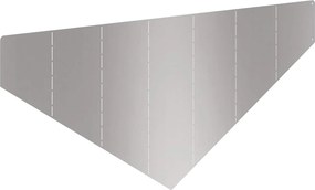 vidaXL Περίγραμμα γκαζόν 4 τμχ. 100 x 45 cm Ατσάλι Ασημί
