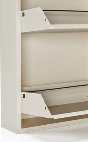 Σετ 4 τεμαχίων μεταλλική παπουτσοθήκη Λευκό 50x15x136 cm