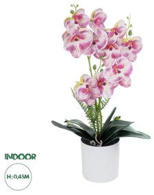 Artificial Garden PINK ORCHID 21077 Διακοσμητικό Φυτό Ροζ Ορχιδέα Υ45cm