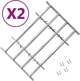 vidaXL Κάγκελα Παραθύρων Ασφαλείας Ρυθμιζόμενα 2 τεμ. 1000-1500 χιλ.