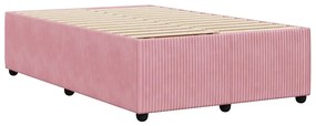 vidaXL Πλαίσιο Κρεβατιού Ροζ 120 x 200 εκ. Βελούδινο