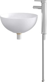 vidaXL Λεκάνη μπάνιου Χρωμέ 35,5 x 35,5 x 14,5 εκ. Μέταλλο