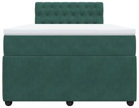 ΚΡΕΒΑΤΙ BOXSPRING ΜΕ ΣΤΡΩΜΑ ΣΚΟΥΡΟ ΠΡΑΣΙΝΟ 120X190ΕΚ. ΒΕΛΟΥΔΙΝΟ 3287695