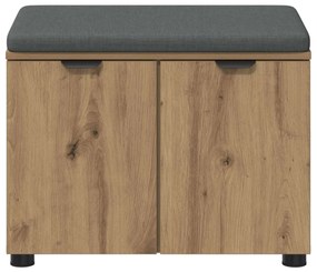 vidaXL Παγκάκι Χαλωρίου με μαξιλάρι Τεχνίτικη Δρυς 60 x 38 x 46 εκ