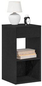 Κομοδίνο με συρτάρι Μαύρη βελανιδιά 35x34x66,5 cm
