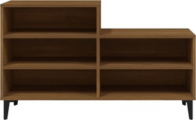 vidaXL Παπουτσοθήκη Καφέ Δρυς 102x36x60 εκ. από Επεξεργασμένο Ξύλο