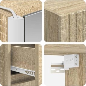 vidaXL Σετ Επίπλων Μπάνιου 4 pcs Sonoma Δρυς