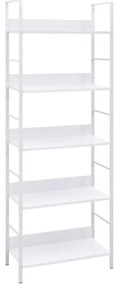 vidaXL Ραφιέρα 5 Επιπέδων Λευκή 60x27,6x158,5 εκ. Επεξεργασμένο Ξύλο