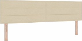 vidaXL LED κεφαλάρι με φώτα λωρίδας LED Κρεμ 180 cm Πολυεστέρας