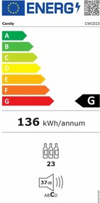 Συντηρητές Κρασιών Candy CWC023 Μαύρο