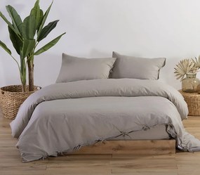 Παπλωματοθήκη Υπέρδιπλη Cotton-Linen Beige 240x220 - Nef-Nef Homeware