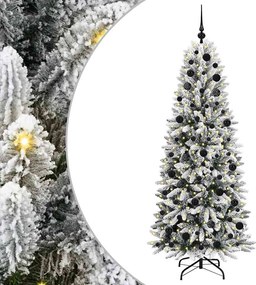 vidaXL Τεχνητό Χριστουγεννιάτικο Δέντρο με 300 LED Λευκό 180 cm