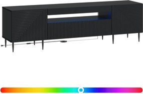 vidaXL Ντουλάπα LED Τηλεόρασης Μαύρο Επεξεργασμένο Ξύλο