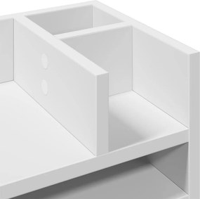 vidaXL Έπιπλο Οργάνωσης Γραφείου Λευκό 44,5x24x25 εκ. Επεξ. Ξύλο