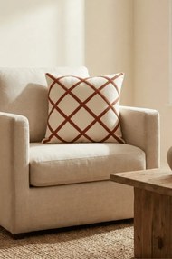Stewehome Μαξιλαροθήκη με σχέδιο ρίγες και λεπτομέρεια 42x42 cm