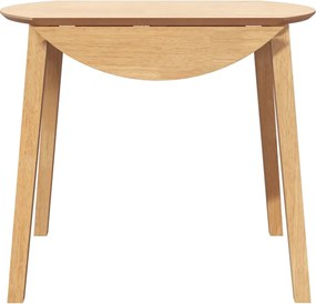 vidaXL Τραπέζι τραπεζαρίας φυσικό μασίφ ξύλο καουτσούκ